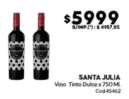 Diarco Santa julia vino tinto dulce oferta
