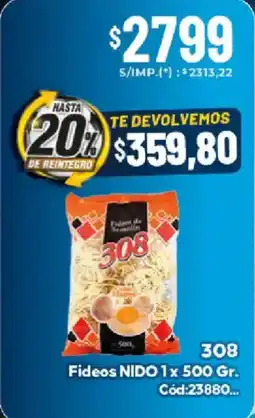 Diarco 308 fideos nido oferta
