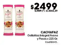 Diarco Cachafaz galletitas integral avena y pasas oferta