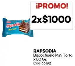 Diarco Rapsodia bizcochuelo mini torta oferta