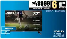 Diarco Noblex smart tv 32" oferta