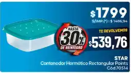 Diarco Star contenedor hermético rectangular points oferta