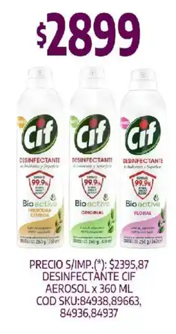 Supermercados Yaguar Cif desinfectante aerosol oferta