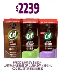 Supermercados Yaguar Cif lustra muebles ultra d/p oferta