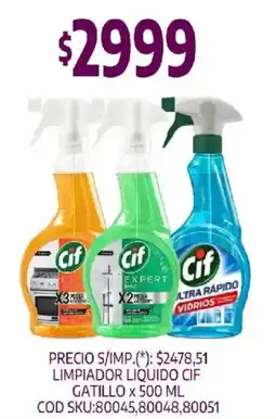 Supermercados Yaguar Cif limpiador liquido gatillo oferta