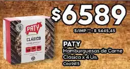 Diarco Paty hamburguesas de carne clásica oferta