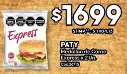 Diarco Paty medallon de carne express oferta