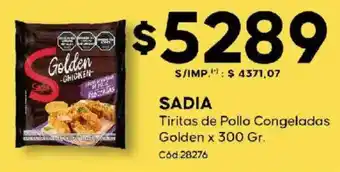 Sadia tiritas de pollo congeladas golden