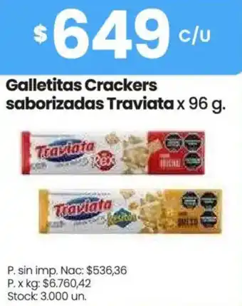 Traviata galletitas crackers saborizadas