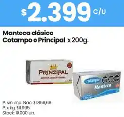 Changomas Cotampo o principal manteca clásica oferta