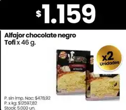 Changomas Tofi alfajor chocolate negro oferta