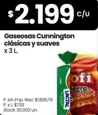 Lactal cunnington gaseosas clásicas y suaves
