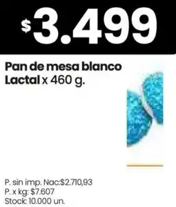 Changomas Lactal pan de mesa blanco oferta
