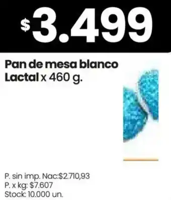 Lactal pan de mesa blanco