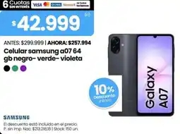 Changomas Samsung celular a07 oferta