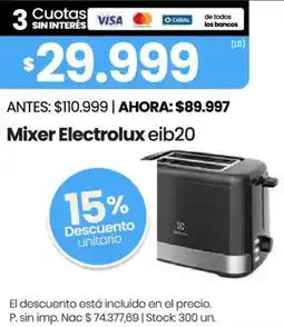 Changomas Electrolux mixer eib20 oferta
