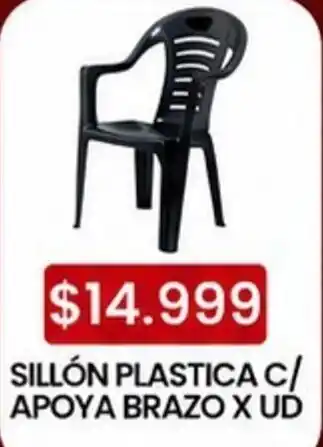 Sillón plastica c/ apoya brazo