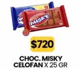 Autoservicio Capo Misky celofan choc. oferta