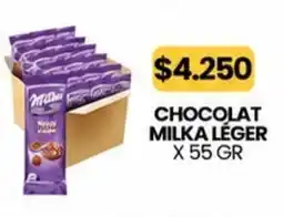 Autoservicio Capo Milka léger chocolat oferta