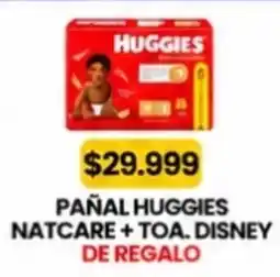 Autoservicio Capo Huggies pañal natcare + toa. disney oferta