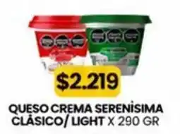 Autoservicio Capo La serenisima queso crema clasico/light oferta