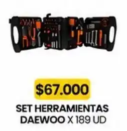 Autoservicio Capo Daewoo set herramientas oferta