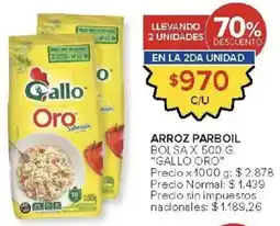 Carrefour Gallo oro arroz parboil bolsa oferta