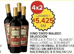 Carrefour Álamos vino tinto malbec selección botella oferta