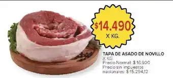 Tapa de asado de novillo
