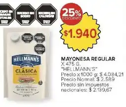 Carrefour Hellmann's mayonesa regular oferta