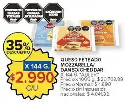 Carrefour Adler queso feteado mozzarella/ danbo/cheddar oferta