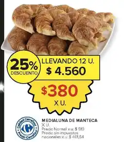 Carrefour Medialuna de manteca oferta