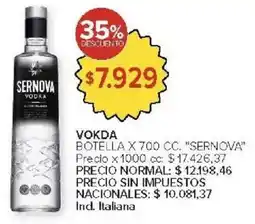 Carrefour Sernova vokda botella oferta