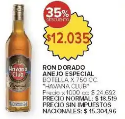 Carrefour Havana club ron dorado anejo especial botella oferta