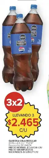 Carrefour Pepsi gaseosa cola regular botella oferta