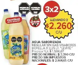 Carrefour Levite agua saborizada regular sin gas vsabores botella oferta