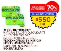 Carrefour Palmolive jabón de tocador naturals aloe y oliva/karite oferta