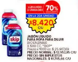 Carrefour Skip jabón líquido para ropa para diluir bioenzimas oferta