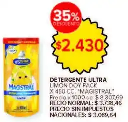 Carrefour Magistral detergente ultra limon doy pack oferta