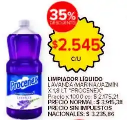 Carrefour Procenex limpiador líquido lavanda/marina/jazmin oferta