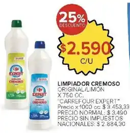 Carrefour Carrefour expert limpiador cremoso original/limon oferta