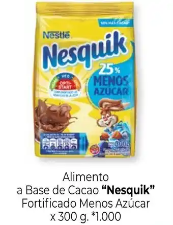 La Anonima Nestle Nesquik Fortificado Menos Azúcar Alimento a Base de Cacao x 300g oferta