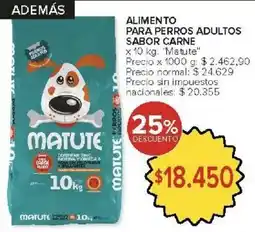 Carrefour Matute alimento para perros adultos sabor carne oferta