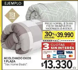 Carrefour Tex home basic acolchado ekos oferta