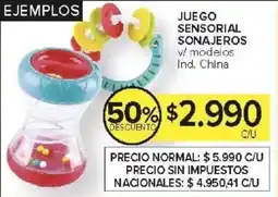 Carrefour Juego sensorial sonajeros v/ modelos oferta