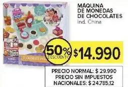 Carrefour Máquina de monedas de chocolates oferta