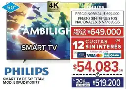 Carrefour Philips smart tv de 50" oferta