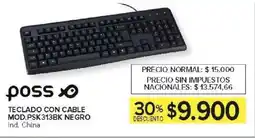 Carrefour Poss teclado con cable oferta