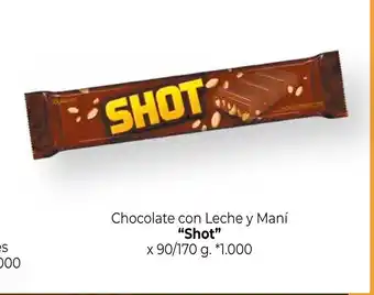 La Anonima Shot Chocolate con Leche y Maní x 90/170g oferta
