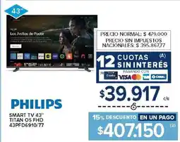 Carrefour Philips smart tv 43" oferta